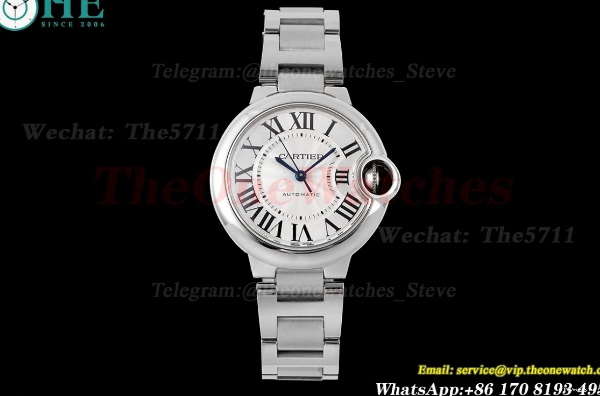 NH05 Dial SS De AF Ballon Cartier Bleu White 33mm SS 0319